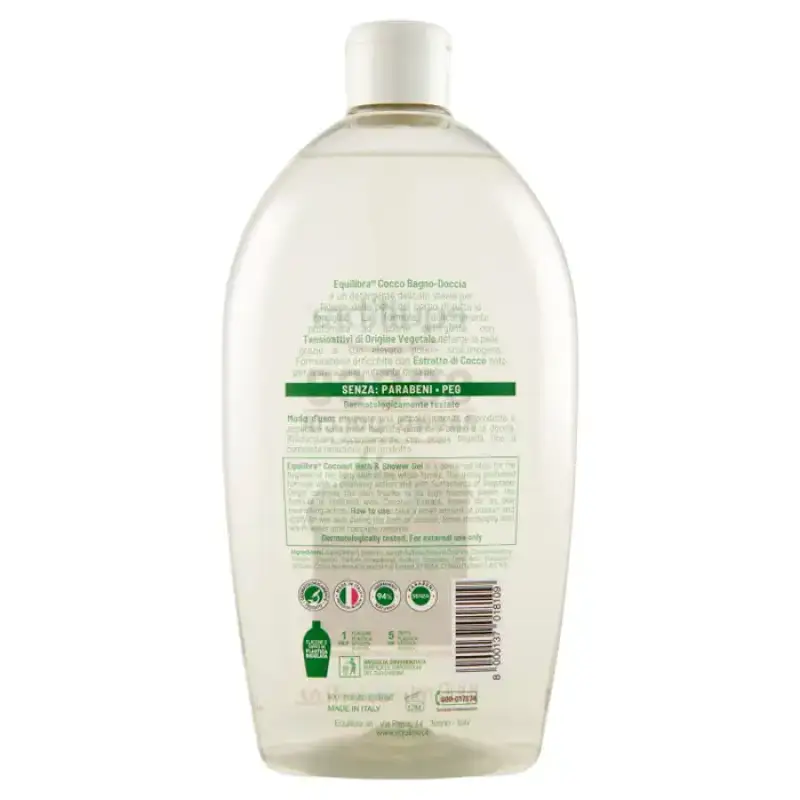 Equilibra Dus Spuma de Baie Cocos 1000 ml Bax 6 buc.